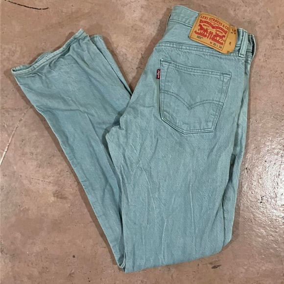 Levi’s 501 Buttonfly Light Blue White Oak Cone Denim Jeans - Picture 1 of 8